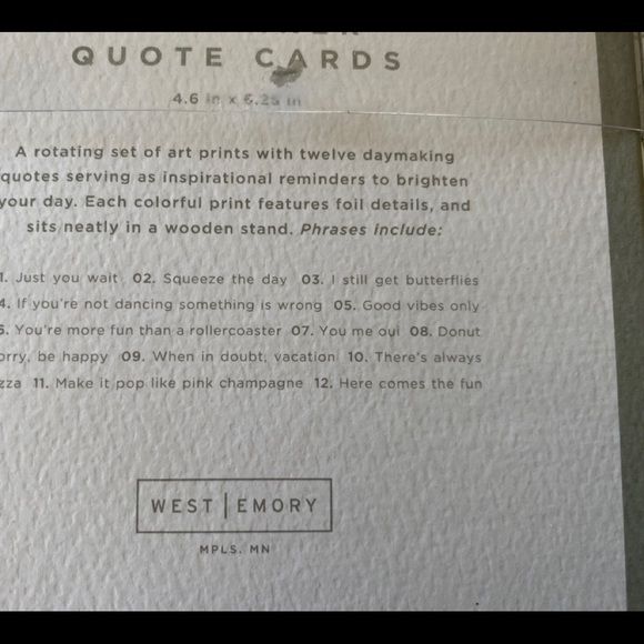 Home Decor - Quote Cards with wooden stand - Picture 7 of 7